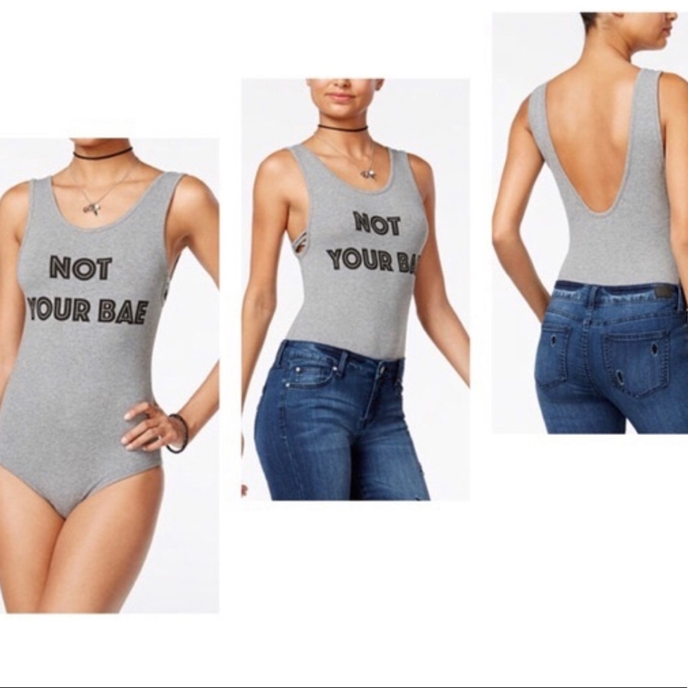 Love Tribe Not Your Bae Bodysuit With Bracelet